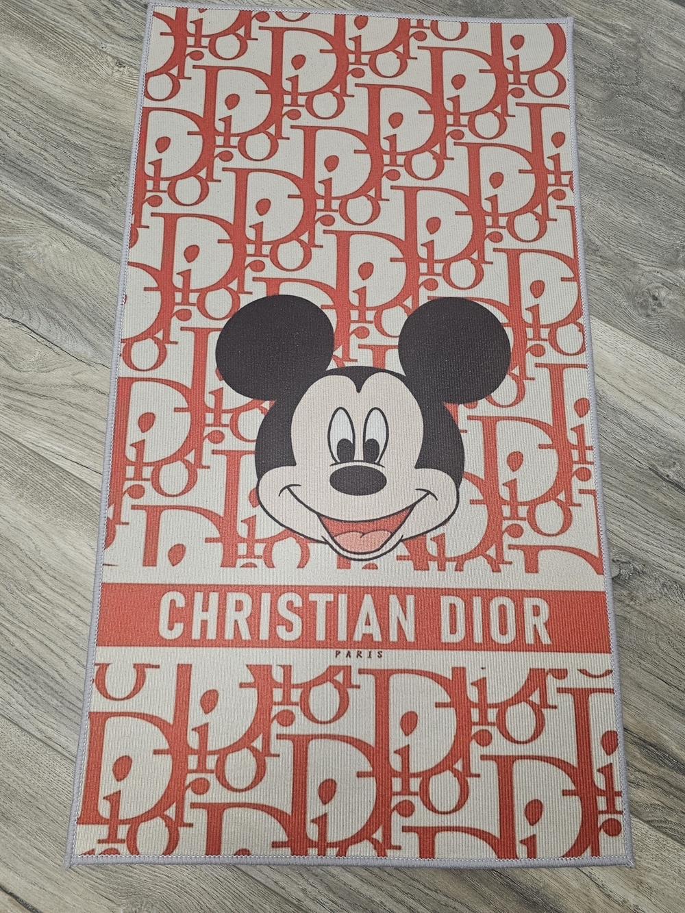 Dior Red and Black Mickey Mouse Canvas Panel